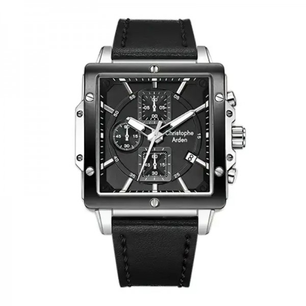 Christophe Arden CA 3004 Silver Black Leather MCLTBBA